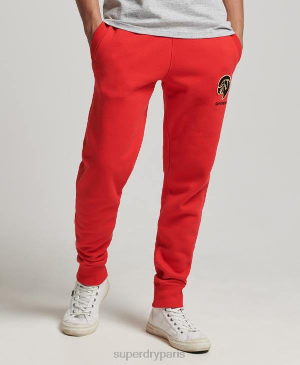 Superdry Hommes jogging universitaire vintage D64Z6469 vêtements rouge