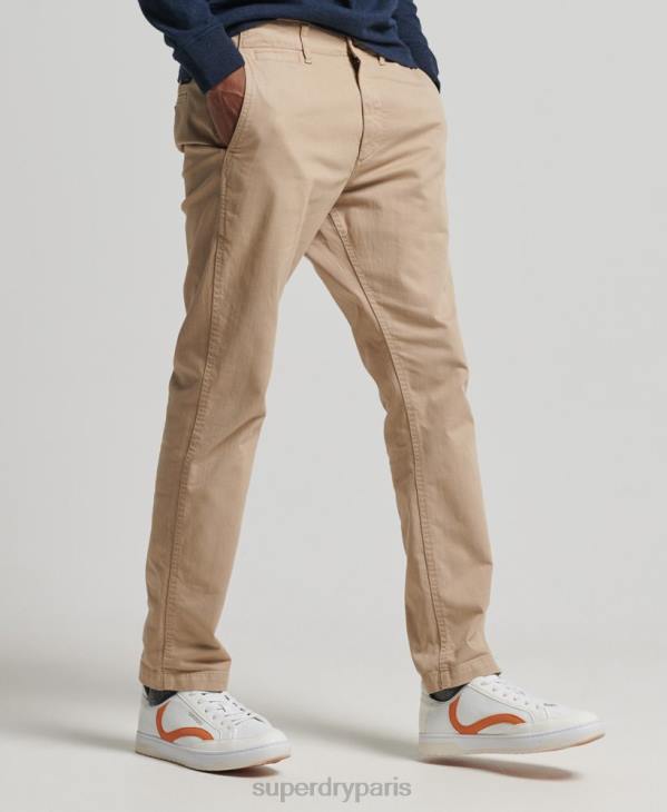 Superdry Hommes pantalon chino slim officier D64Z6474 vêtements beige