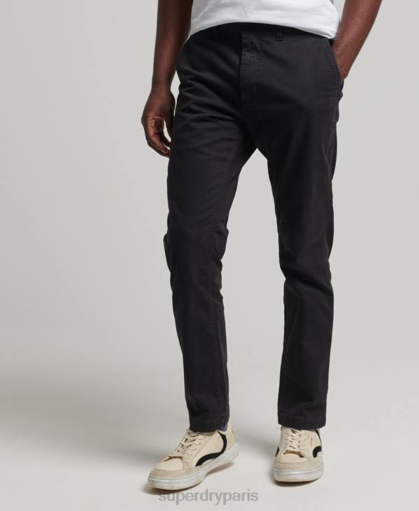 Superdry Hommes pantalon chino slim officier D64Z6488 vêtements gris foncé