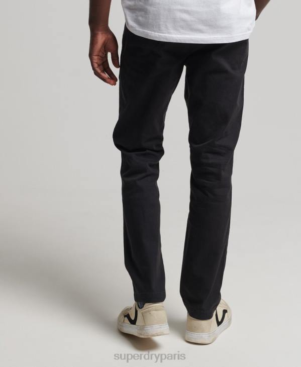 Superdry Hommes pantalon chino slim officier D64Z6488 vêtements gris foncé