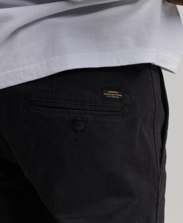 Superdry Hommes pantalon chino slim officier D64Z6488 vêtements gris foncé