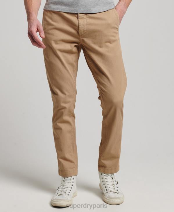 Superdry Hommes pantalon chino slim officier D64Z91 vêtements beige