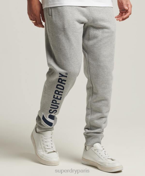 Superdry Hommes pantalon de jogging appliqué D64Z6369 vêtements gris