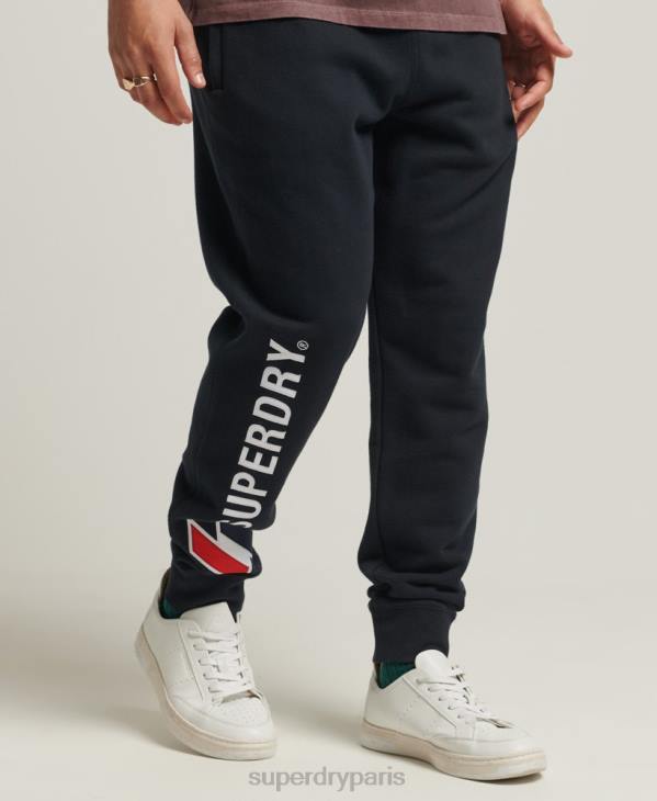 Superdry Hommes pantalon de jogging appliqué D64Z6405 vêtements marine