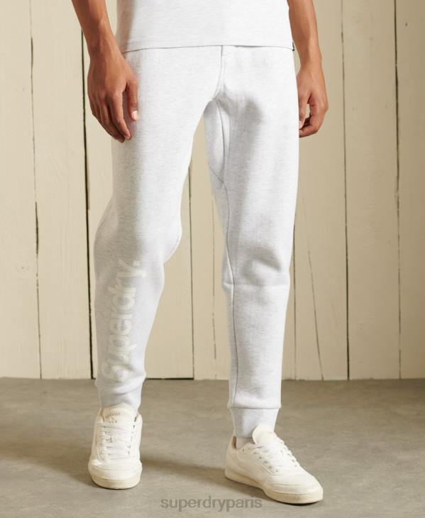 Superdry Hommes pantalon de jogging brossé à logo core D64Z6445 vêtements gris clair