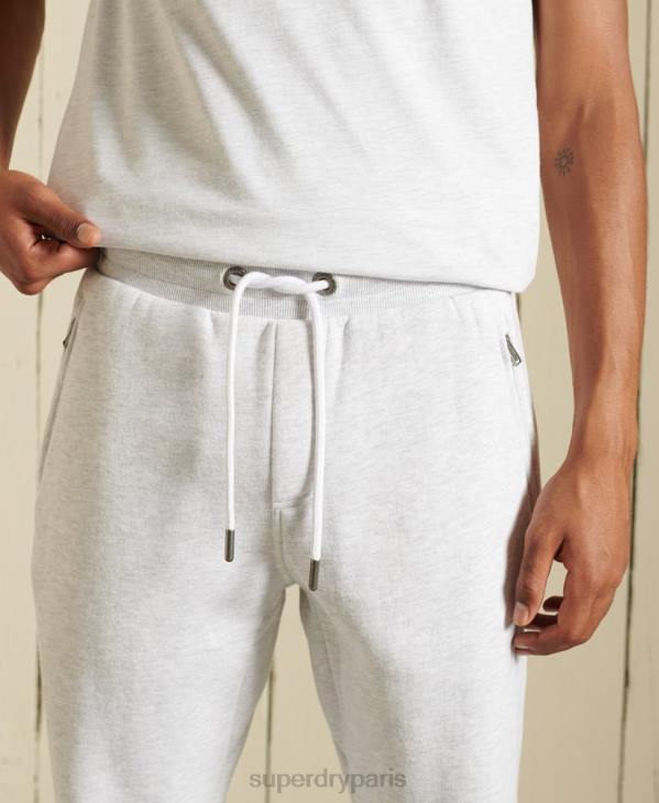 Superdry Hommes pantalon de jogging brossé à logo core D64Z6445 vêtements gris clair