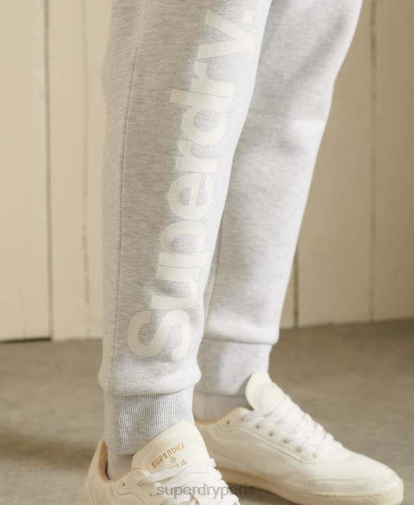 Superdry Hommes pantalon de jogging brossé à logo core D64Z6445 vêtements gris clair