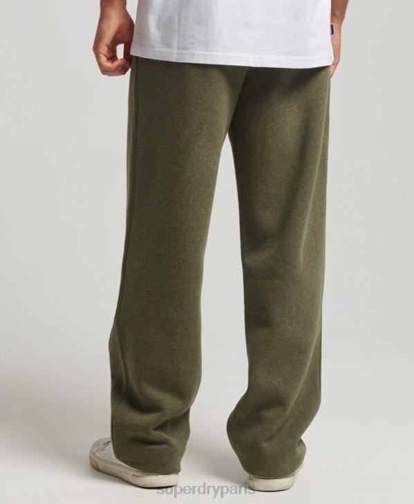 Superdry Hommes pantalon de jogging droit logo vintage en coton bio D64Z80 vêtements vert