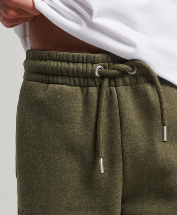 Superdry Hommes pantalon de jogging droit logo vintage en coton bio D64Z80 vêtements vert
