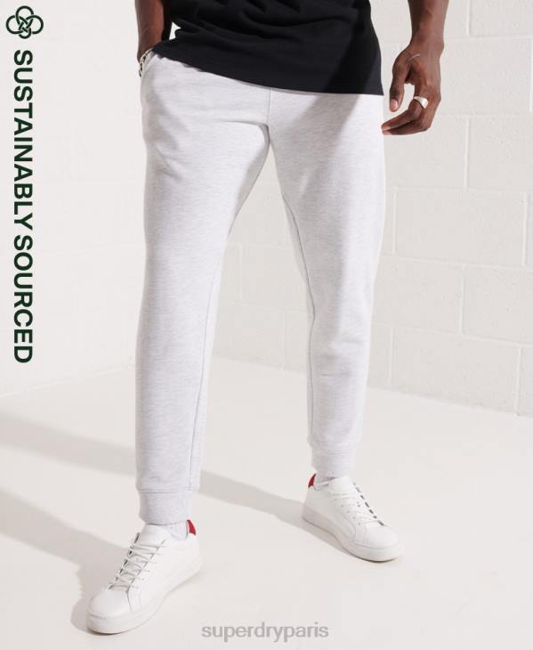Superdry Hommes pantalon de jogging essentiel code coton bio D64Z6407 vêtements gris clair