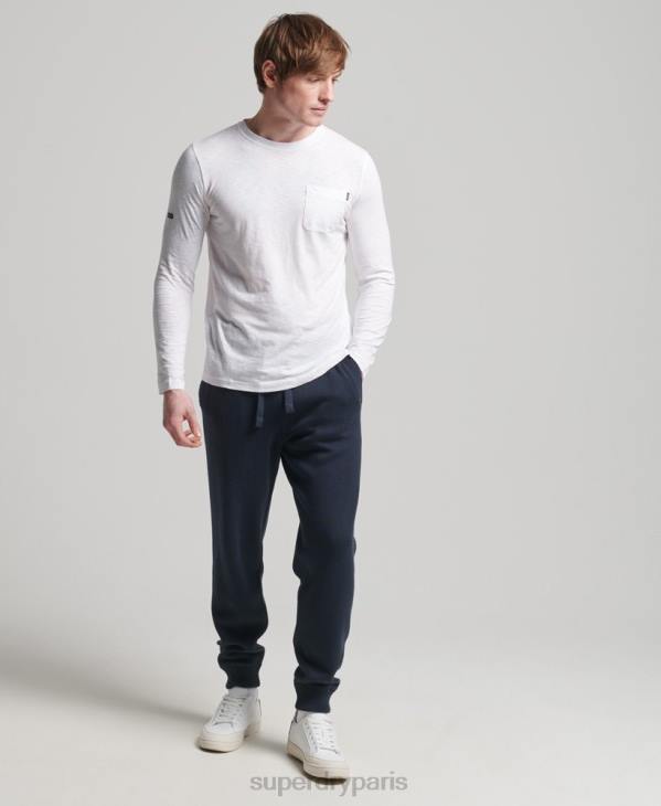 Superdry Hommes pantalon de jogging essentiel studios en coton biologique D64Z6395 vêtements marine