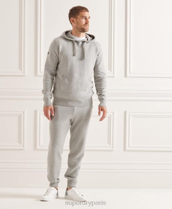 Superdry Hommes pantalon de jogging essentiel studios en coton biologique D64Z6452 vêtements gris clair