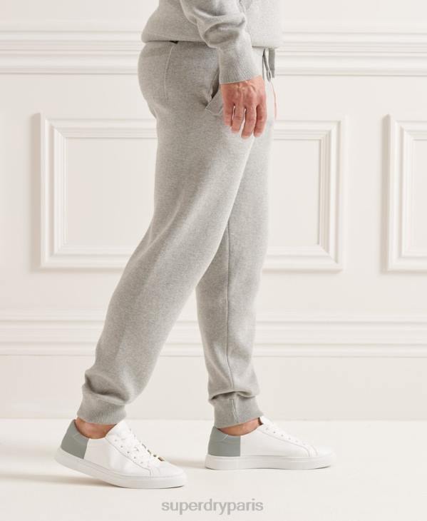 Superdry Hommes pantalon de jogging essentiel studios en coton biologique D64Z6452 vêtements gris clair
