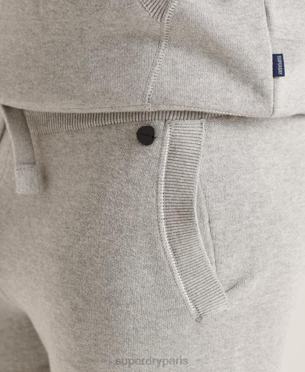Superdry Hommes pantalon de jogging essentiel studios en coton biologique D64Z6452 vêtements gris clair