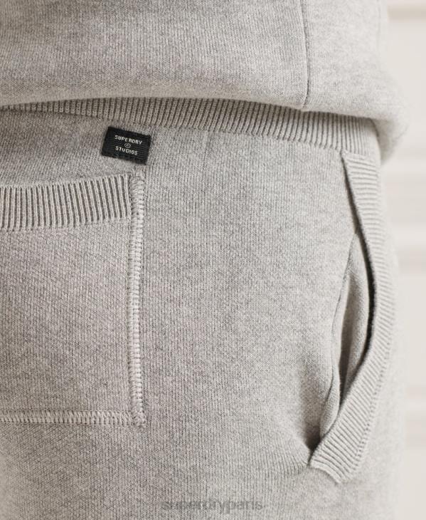 Superdry Hommes pantalon de jogging essentiel studios en coton biologique D64Z6452 vêtements gris clair