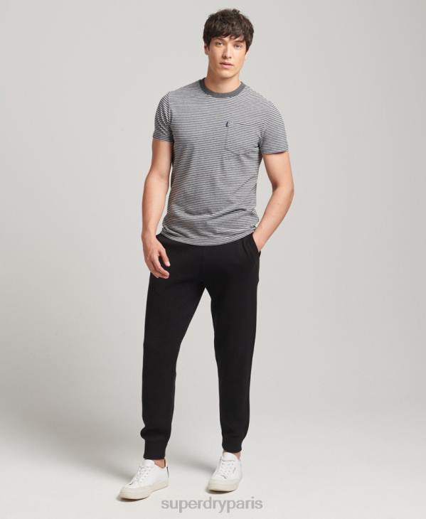 Superdry Hommes pantalon de jogging essentiel studios en coton biologique D64Z6480 vêtements noir