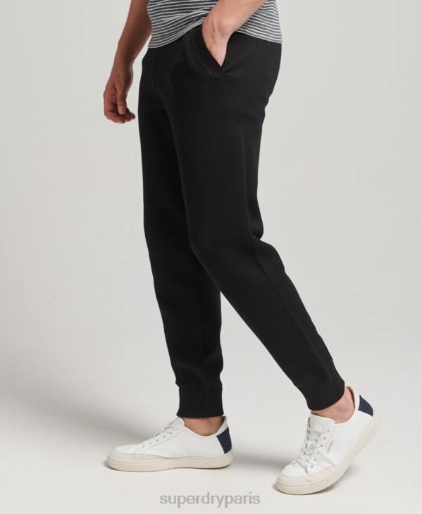 Superdry Hommes pantalon de jogging essentiel studios en coton biologique D64Z6480 vêtements noir
