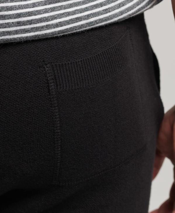 Superdry Hommes pantalon de jogging essentiel studios en coton biologique D64Z6480 vêtements noir