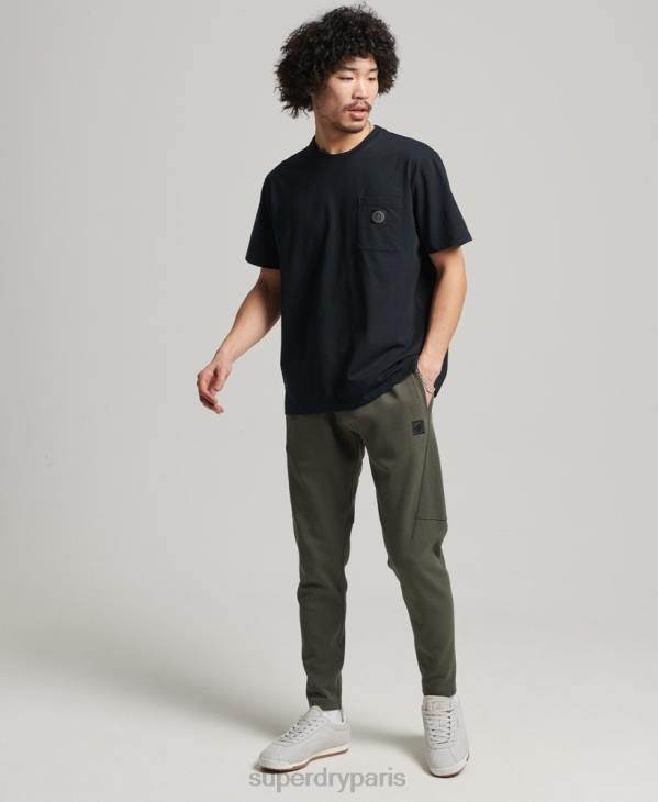 Superdry Hommes pantalon de jogging fuselé technique D64Z6389 vêtements kaki