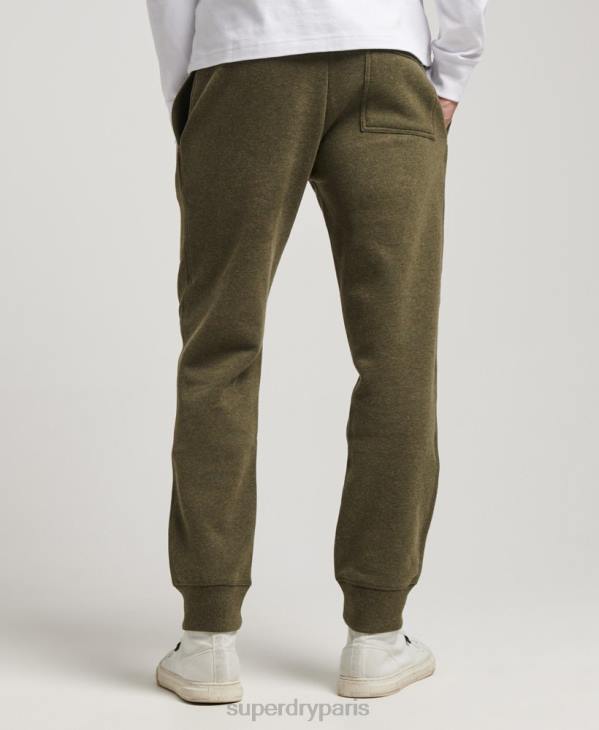 Superdry Hommes pantalon de jogging à logo brodé D64Z6468 vêtements kaki