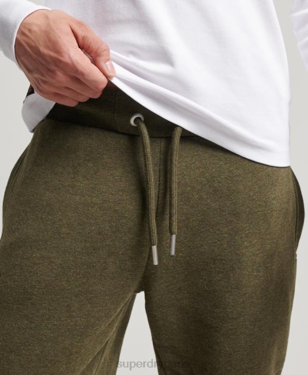 Superdry Hommes pantalon de jogging à logo brodé D64Z6468 vêtements kaki