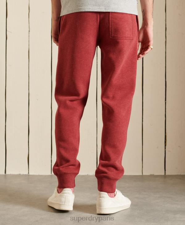 Superdry Hommes pantalon de jogging à logo brodé D64Z6482 vêtements rouge