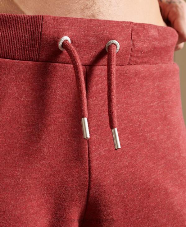Superdry Hommes pantalon de jogging à logo brodé D64Z6482 vêtements rouge