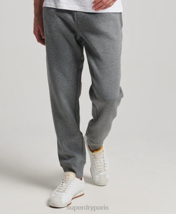 Superdry Hommes pantalon de jogging à logo brodé D64Z6483 vêtements gris