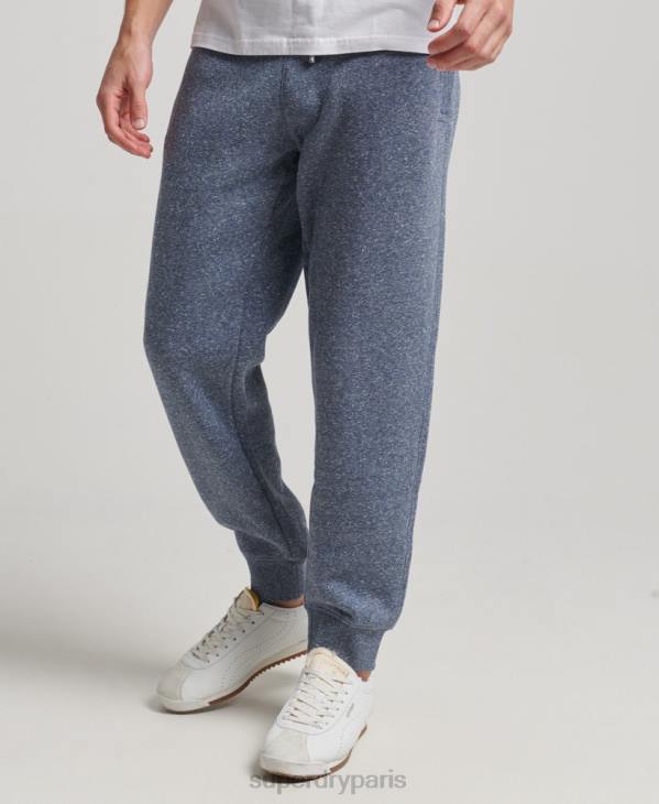 Superdry Hommes pantalon de jogging à logo brodé D64Z6484 vêtements bleu