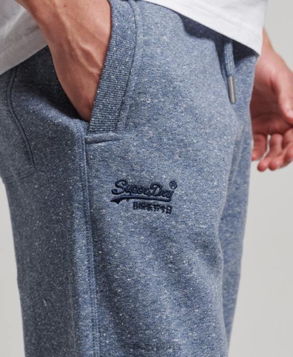 Superdry Hommes pantalon de jogging à logo brodé D64Z6484 vêtements bleu