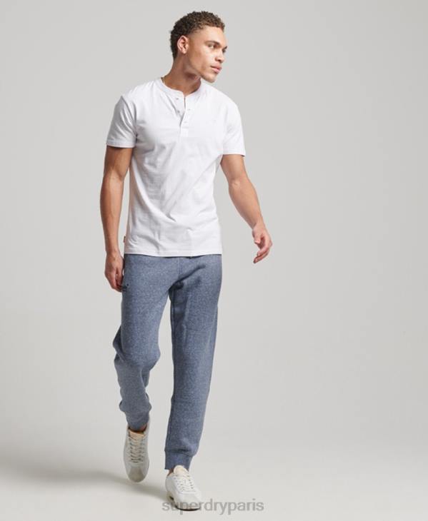 Superdry Hommes pantalon de jogging à logo brodé D64Z6484 vêtements bleu