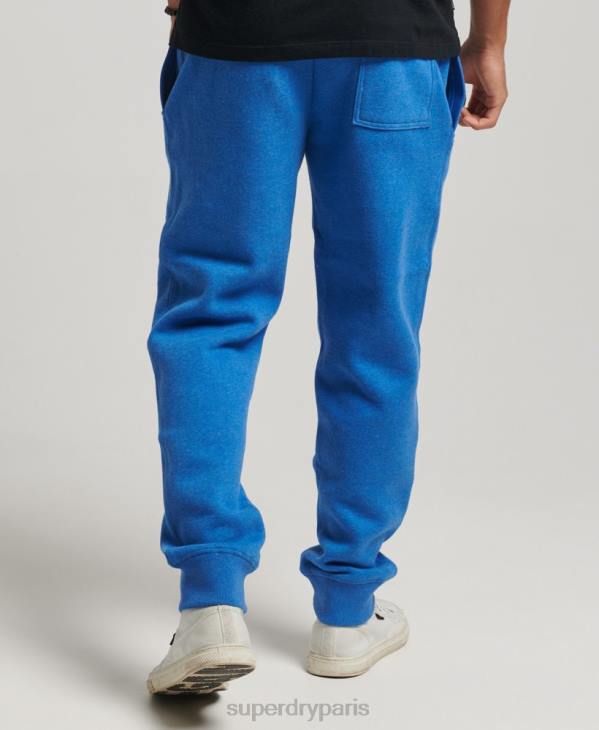 Superdry Hommes pantalon de jogging logo vintage brodé en coton bio D64Z6371 vêtements bleu