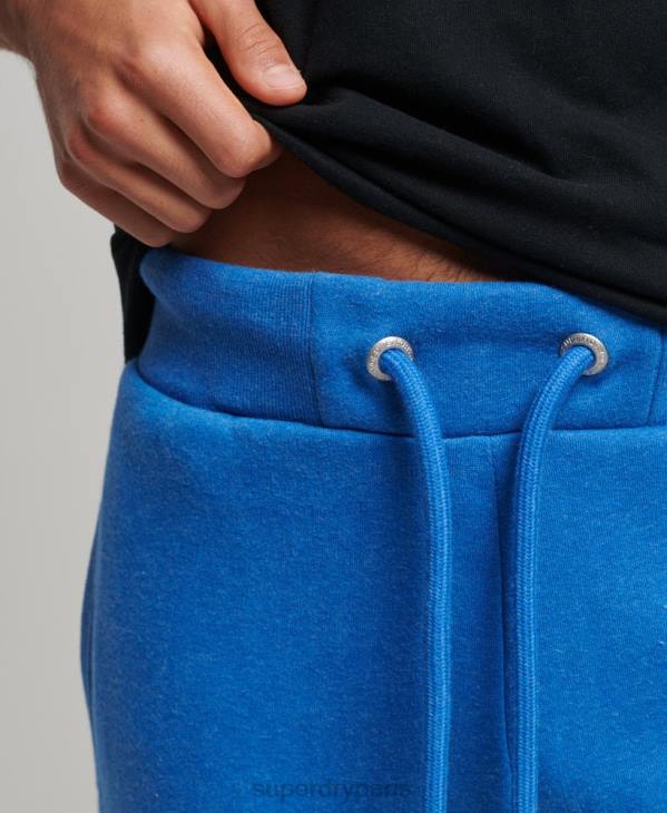 Superdry Hommes pantalon de jogging logo vintage brodé en coton bio D64Z6371 vêtements bleu