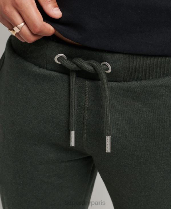 Superdry Hommes pantalon de jogging logo vintage brodé en coton bio D64Z6437 vêtements vert