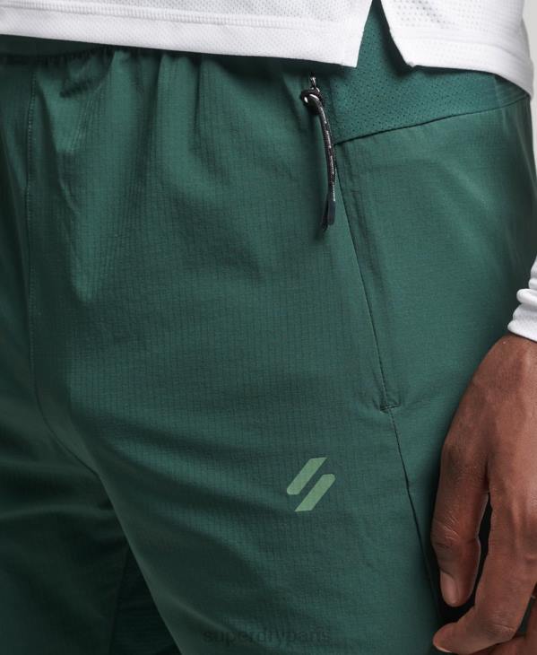 Superdry Hommes pantalon de jogging tissé stretch D64Z5382 vêtements vert
