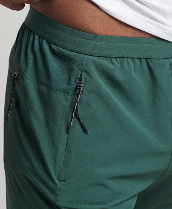 Superdry Hommes pantalon de jogging tissé stretch D64Z5382 vêtements vert
