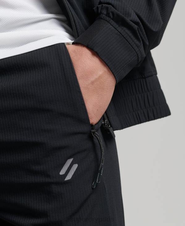 Superdry Hommes pantalon de jogging tissé stretch D64Z5387 vêtements noir
