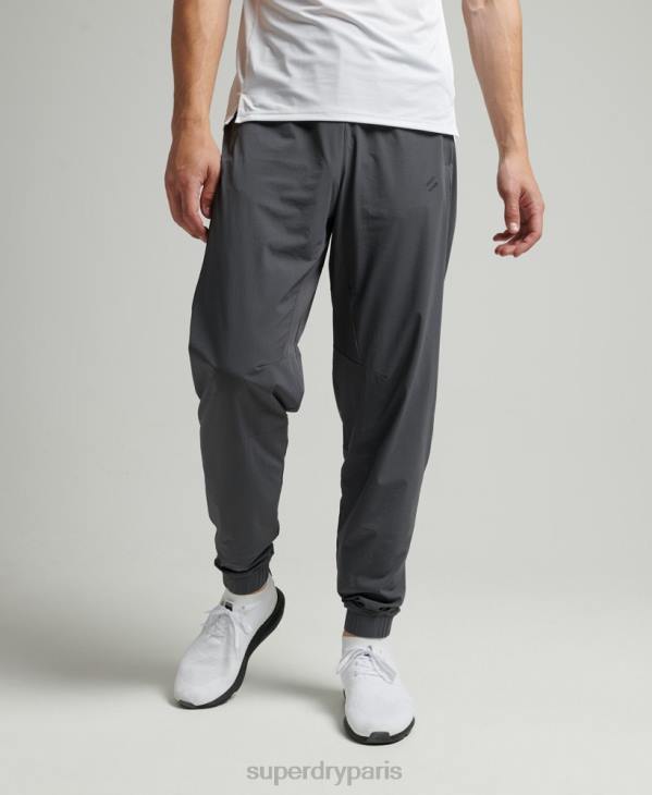Superdry Hommes pantalon de jogging tissé stretch D64Z5402 vêtements gris foncé