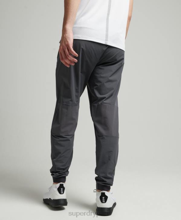 Superdry Hommes pantalon de jogging tissé stretch D64Z5402 vêtements gris foncé