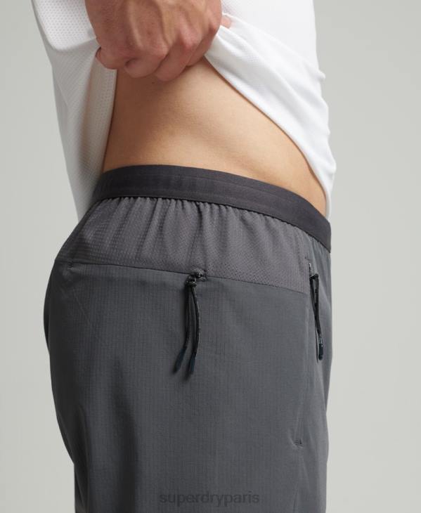 Superdry Hommes pantalon de jogging tissé stretch D64Z5402 vêtements gris foncé