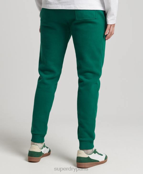 Superdry Hommes pantalon de jogging universitaire à logo vintage D64Z6385 vêtements vert