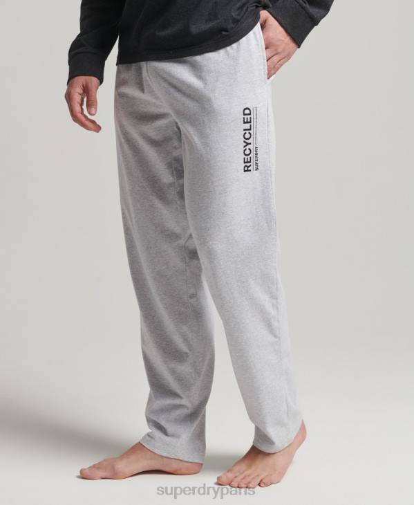 Superdry Hommes pantalon de nuit recyclé D64Z1608 vêtements gris