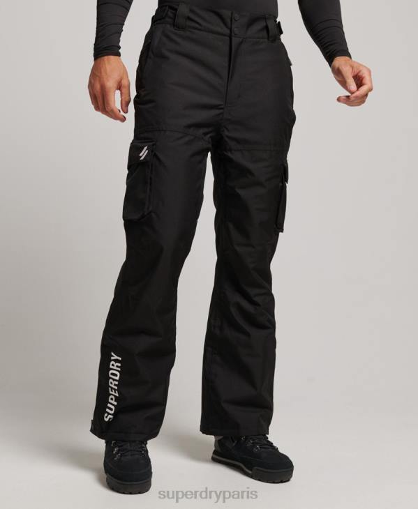 Superdry Hommes pantalon de sauvetage de ski D64Z1386 vêtements noir