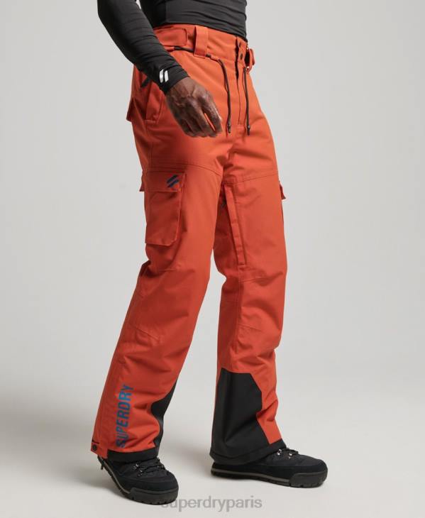 Superdry Hommes pantalon de sauvetage ultime de ski D64Z1378 vêtements orange