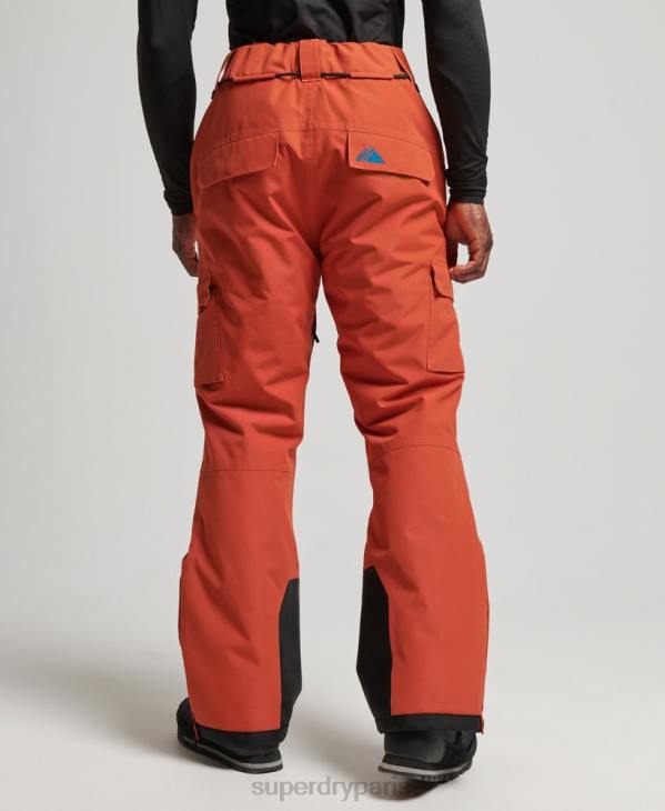 Superdry Hommes pantalon de sauvetage ultime de ski D64Z1378 vêtements orange