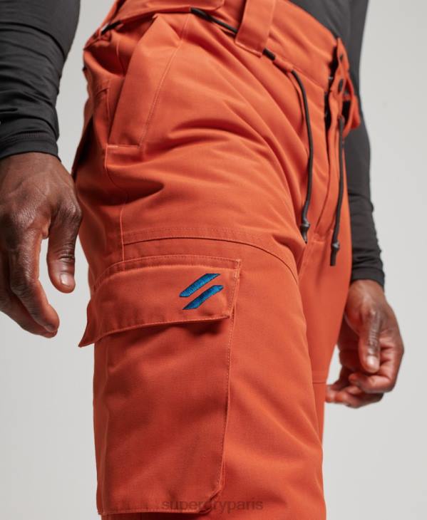 Superdry Hommes pantalon de sauvetage ultime de ski D64Z1378 vêtements orange