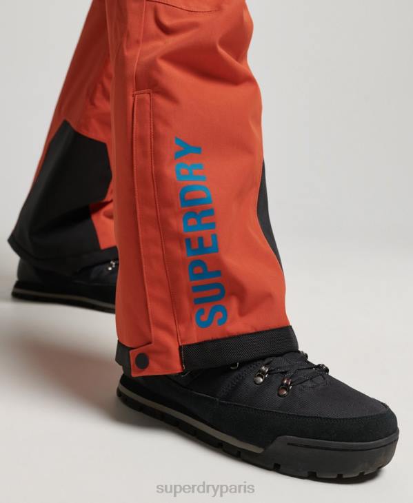Superdry Hommes pantalon de sauvetage ultime de ski D64Z1378 vêtements orange