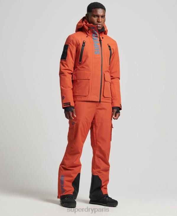 Superdry Hommes pantalon de sauvetage ultime de ski D64Z1378 vêtements orange