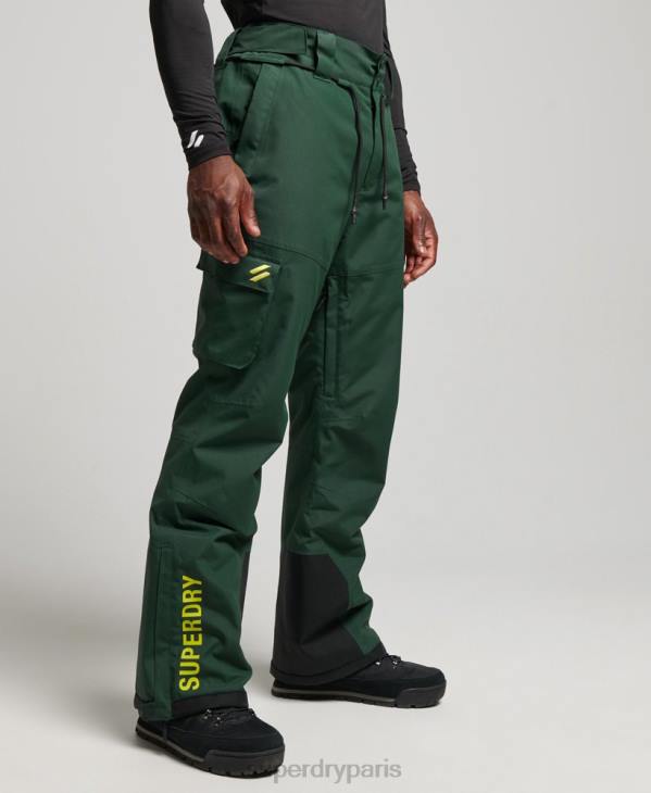 Superdry Hommes pantalon de sauvetage ultime de ski D64Z1380 vêtements vert