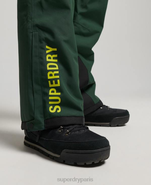 Superdry Hommes pantalon de sauvetage ultime de ski D64Z1380 vêtements vert